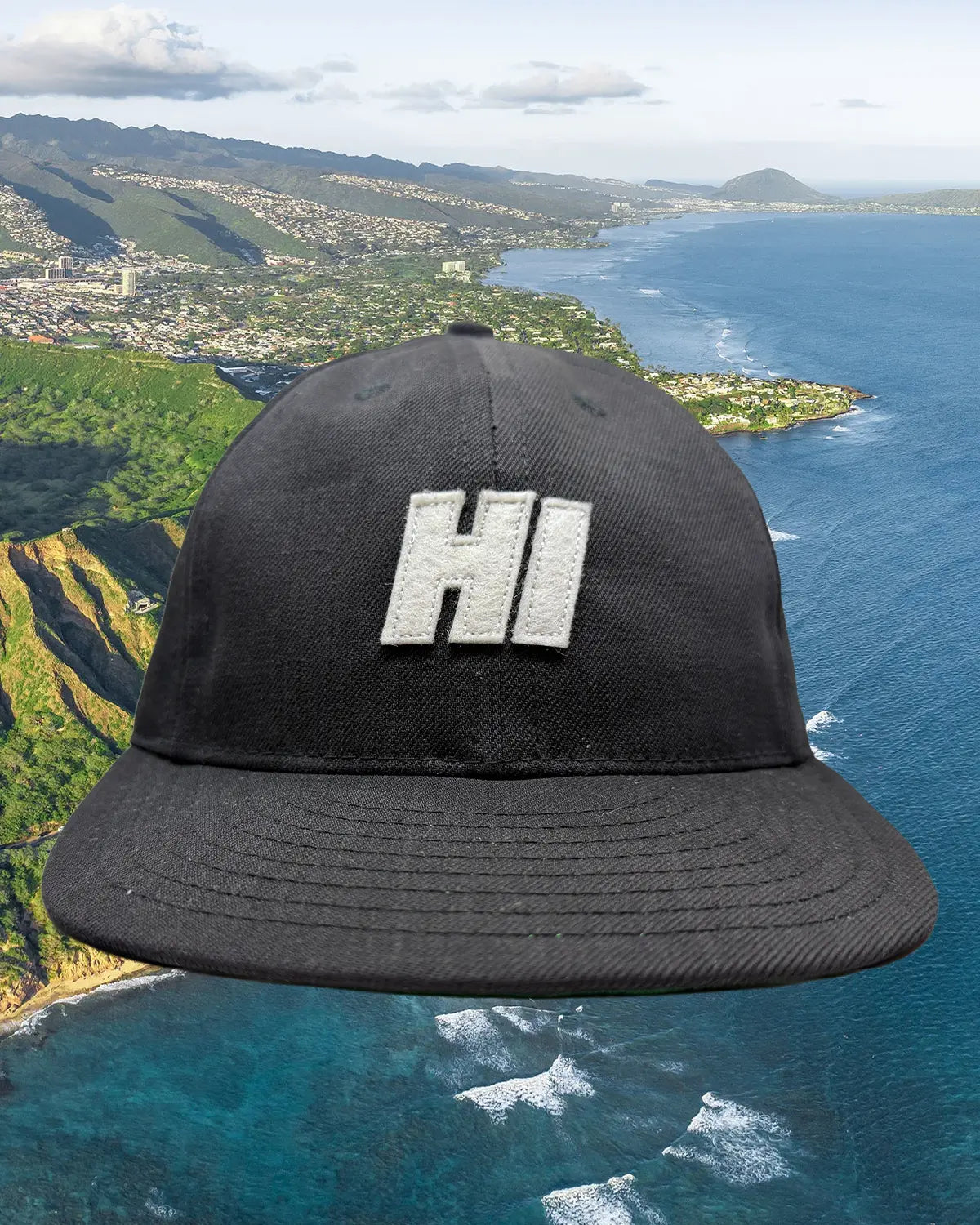 G.S. X Island Slipper Black Denim "HI" Ballcap grown&sewn