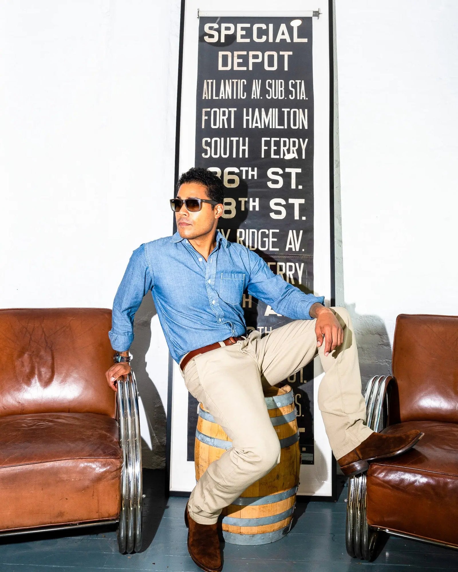 Dean - Indigo Chambray Shirt grown&sewn