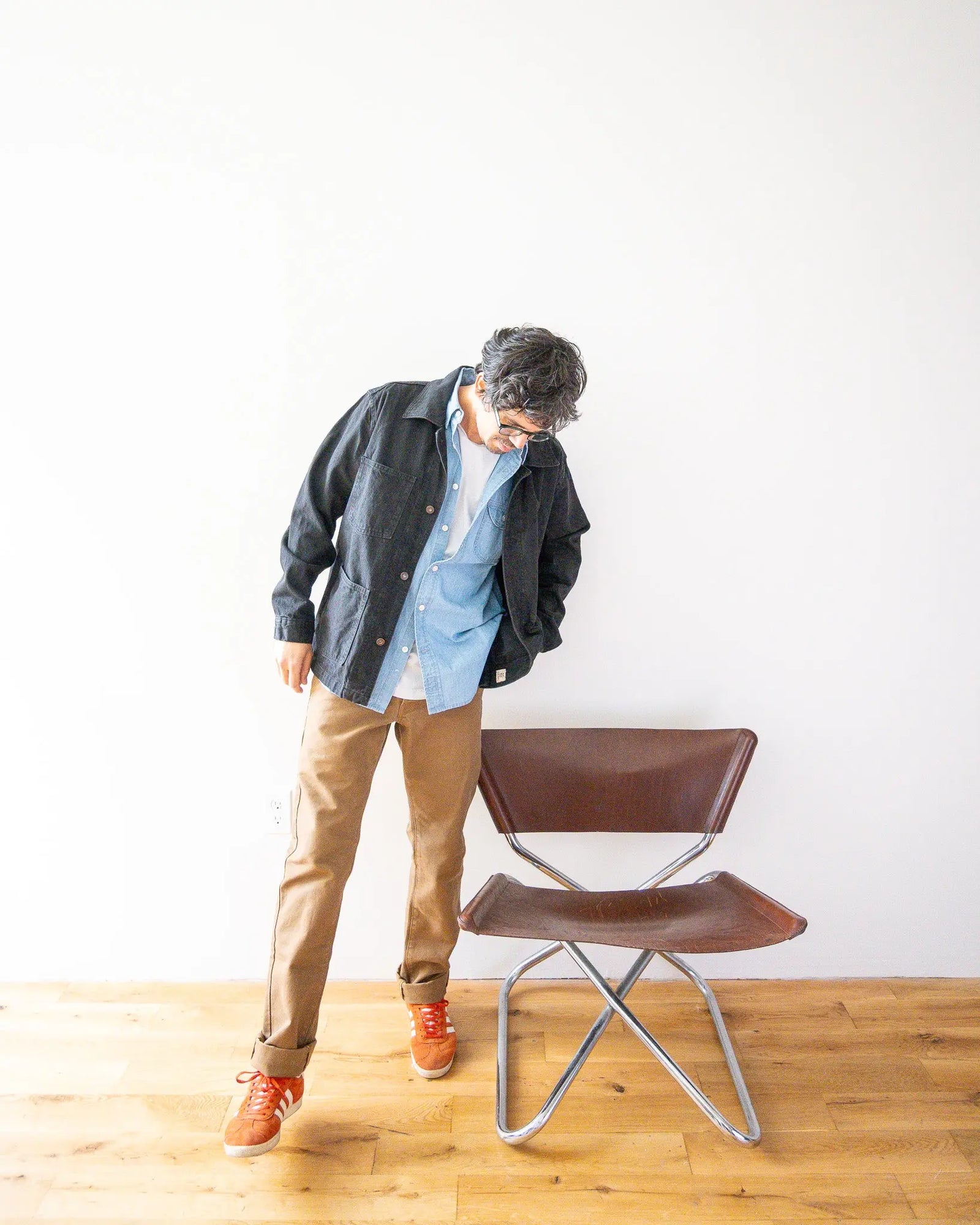 Chore Coat - White Oak | Black Denim grown&sewn