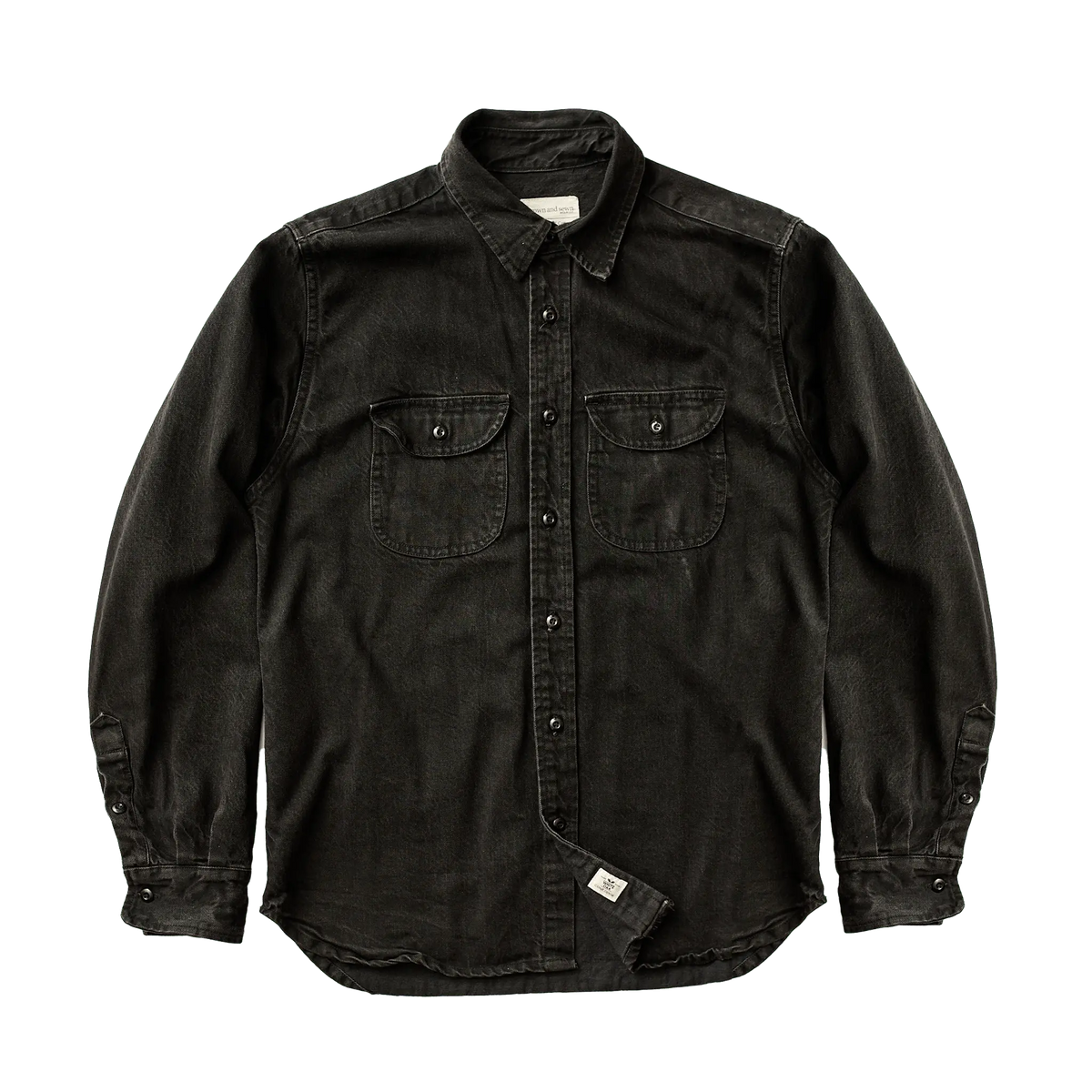 Blemished Walsh Work Shirt - 11.5oz - Cone Mills White Oak Black Denim - grown&sewn