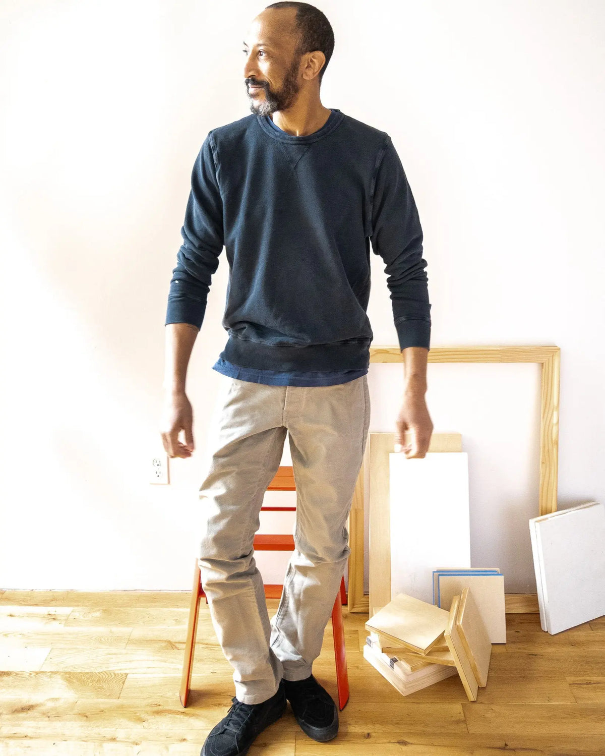French Terry Sweatshirt - Black - grown&sewn