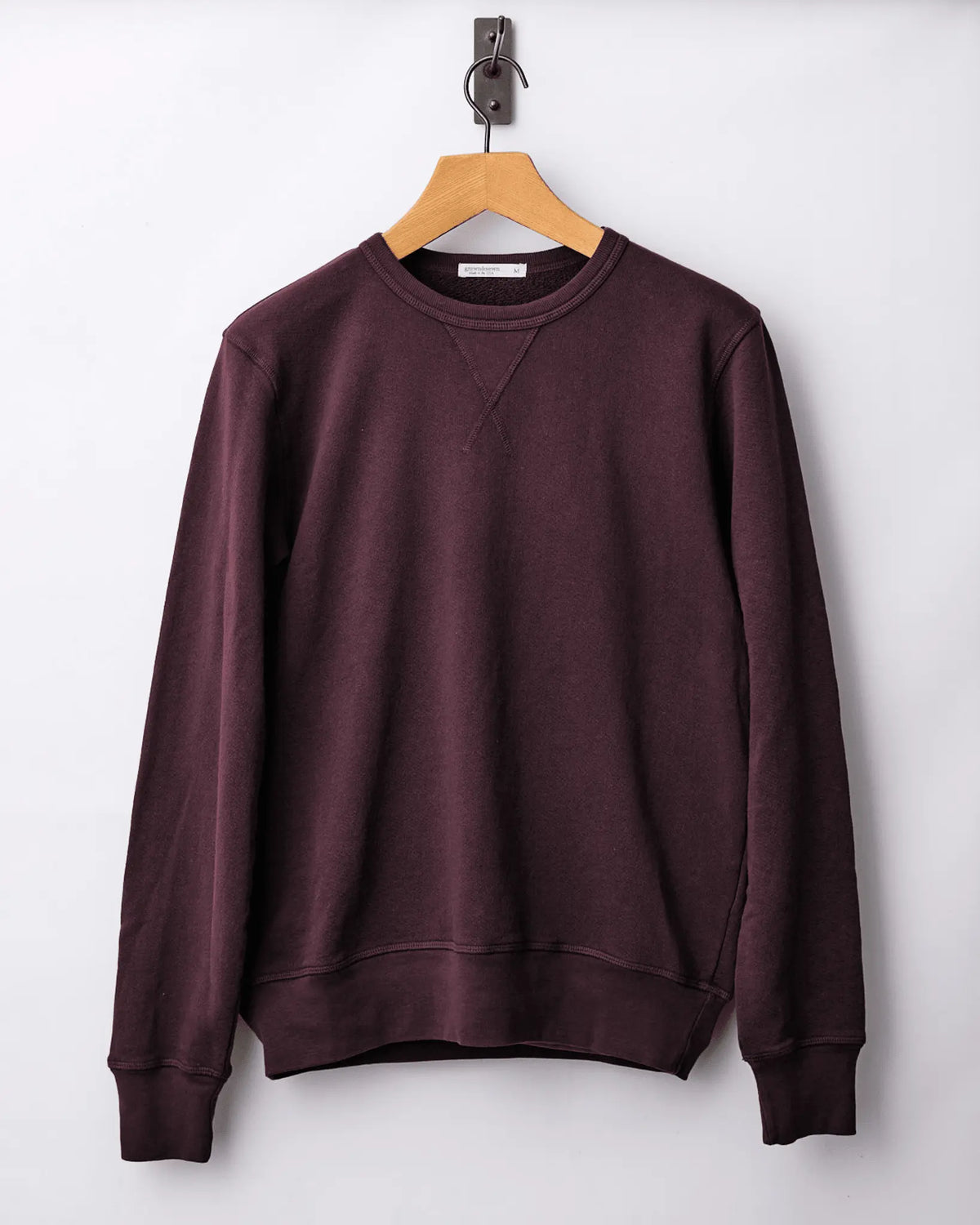 French Terry Sweatshirt - Wine - grown&sewn