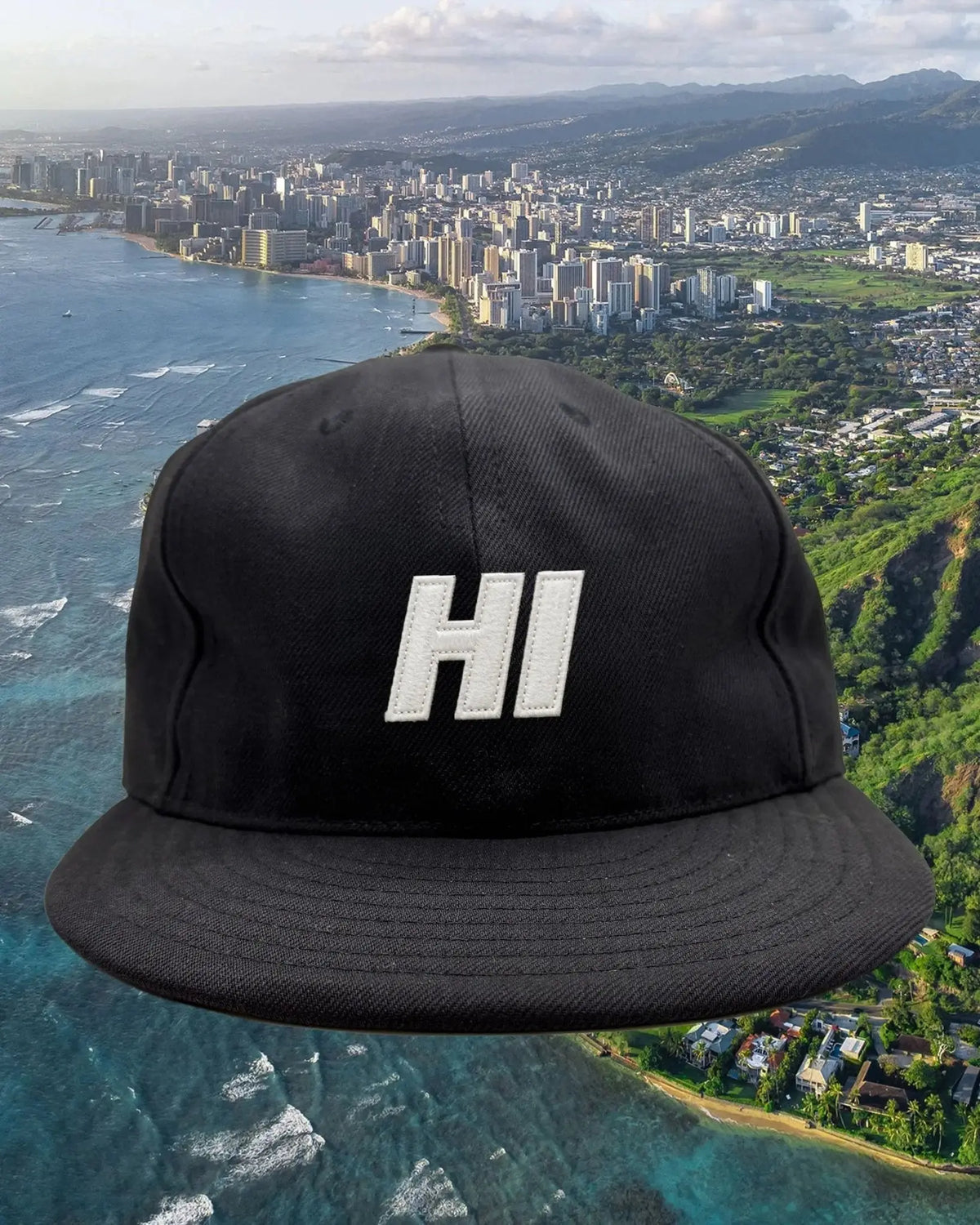 G.S. X Island Slipper Black Denim "HI" Ballcap - grown&sewn