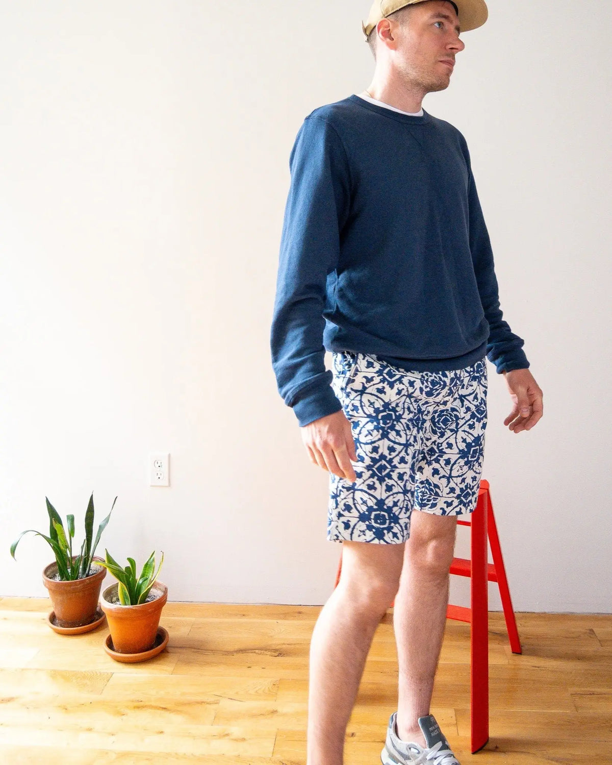 Hampton Classic Short - Batik Floral - grown&sewn