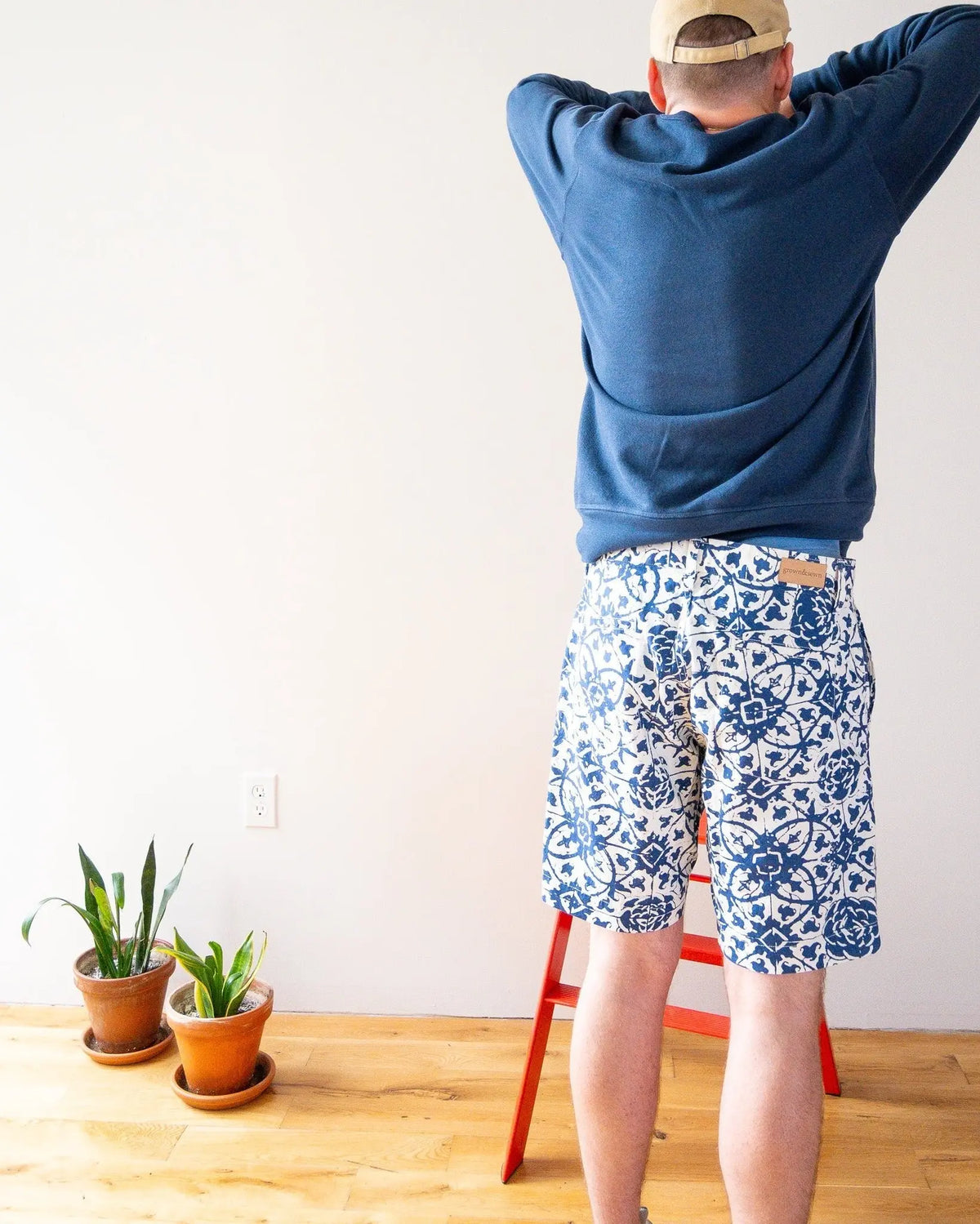 Hampton Classic Short - Batik Floral - grown&sewn