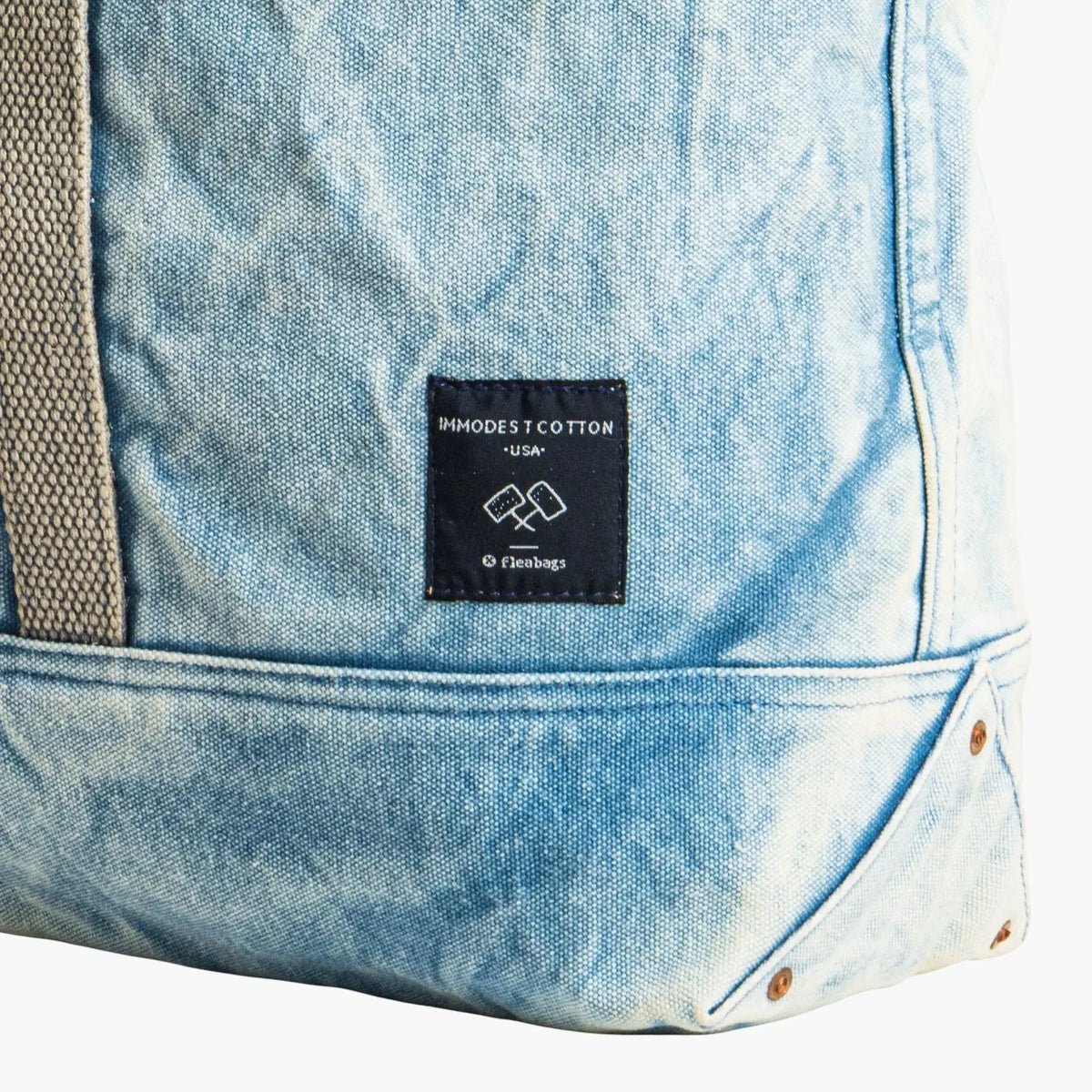 Large East West Tote | Acid Wash - grown&sewn