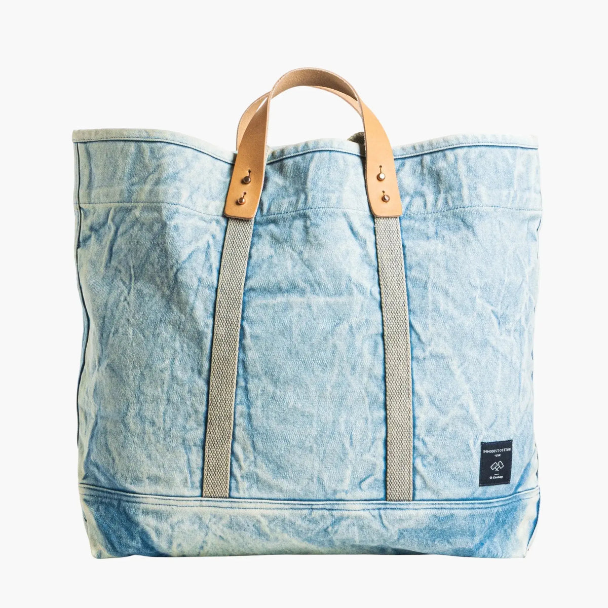 Large East West Tote | Acid Wash - grown&sewn