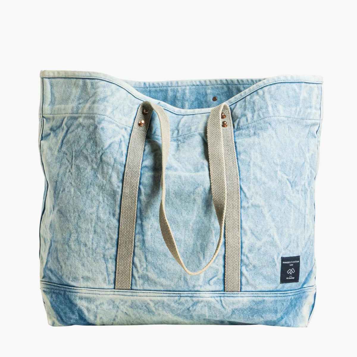 Large East West Tote | Acid Wash - grown&sewn
