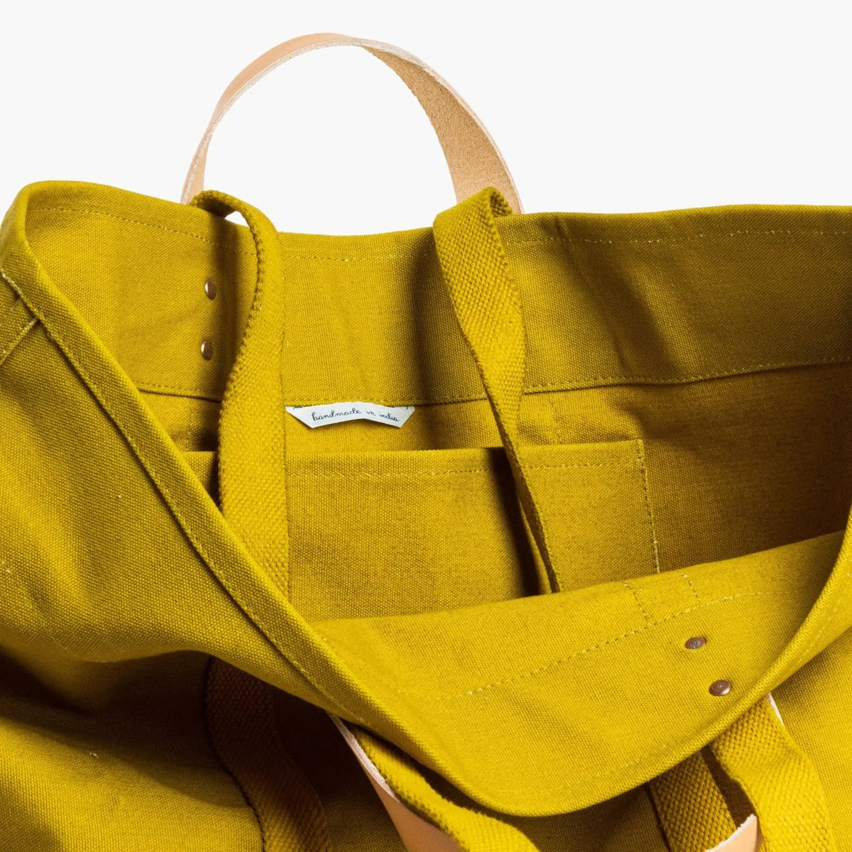 Large East West Tote | Chartreuse - grown&sewn