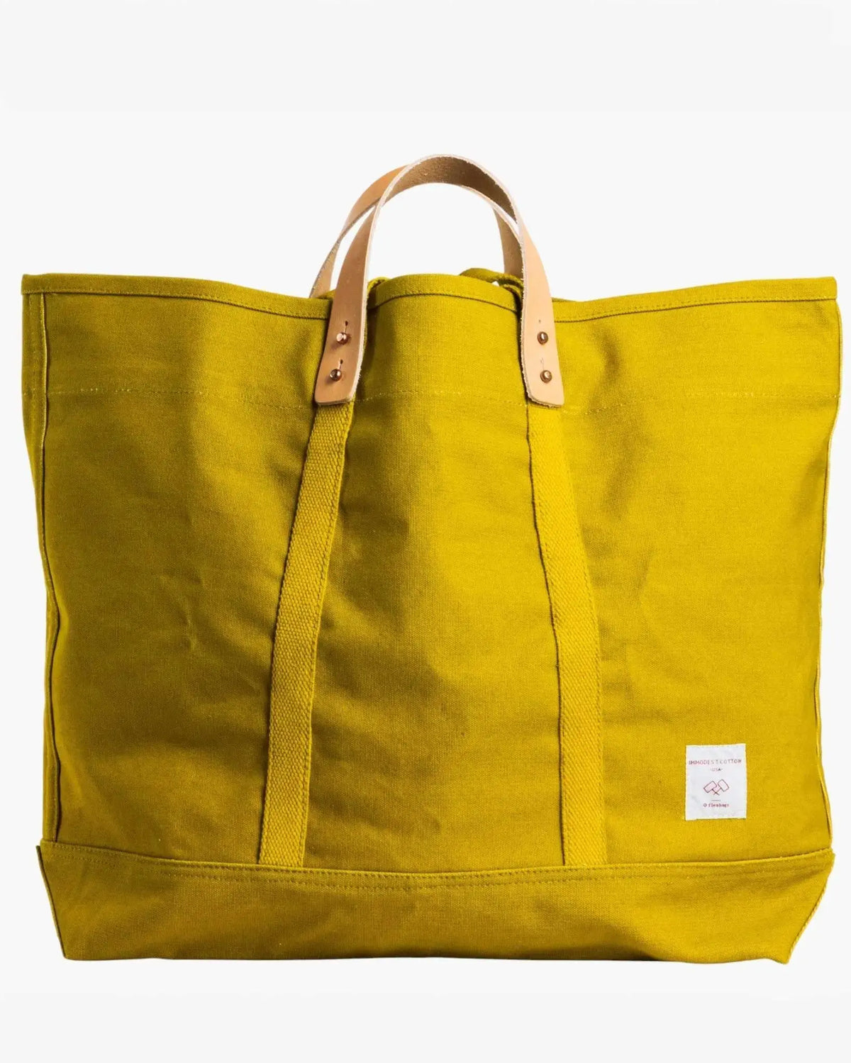 Large East West Tote | Chartreuse - grown&sewn