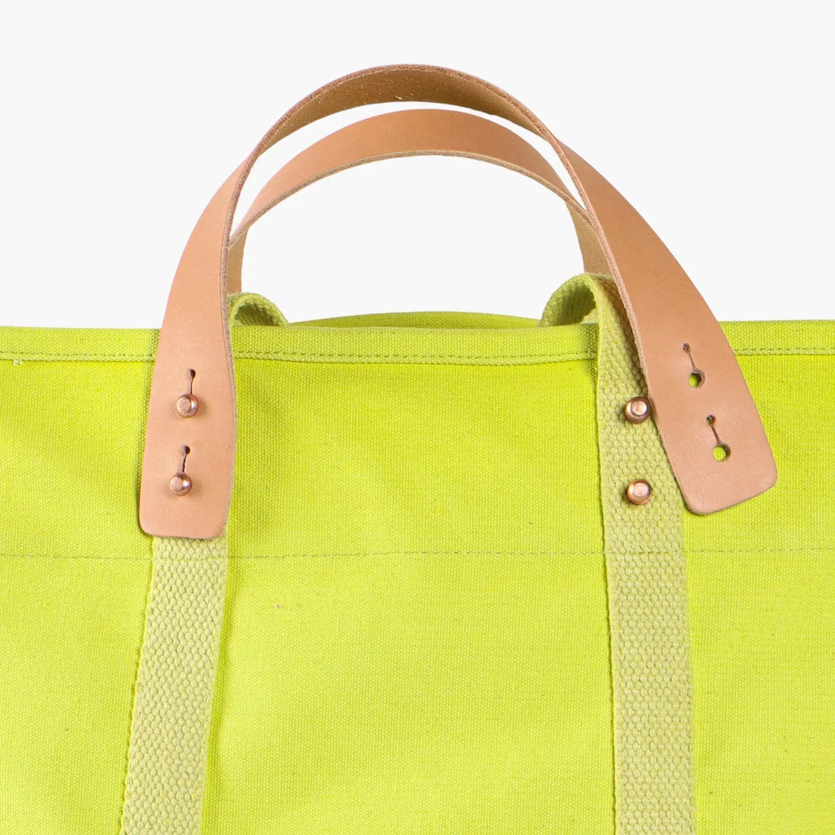 Large East West Tote | Lime - grown&sewn