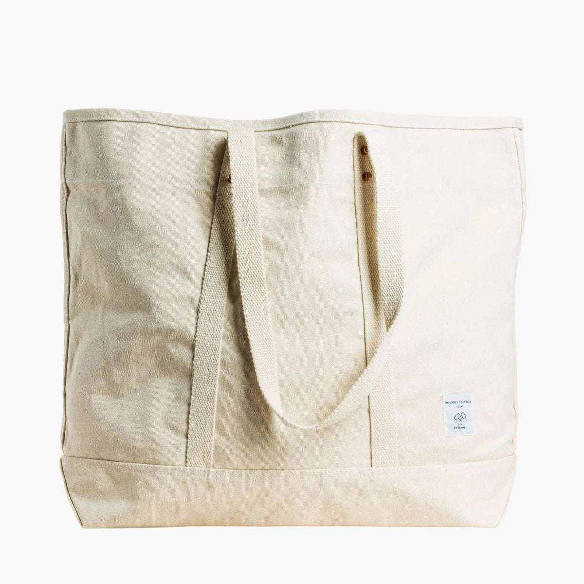 Large East West Tote | Natural - grown&sewn