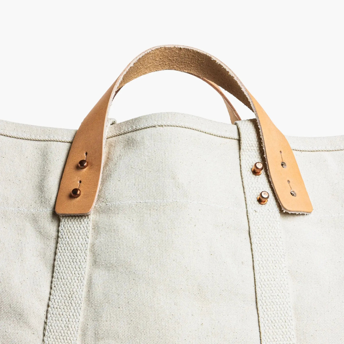 Large East West Tote | Natural - grown&sewn