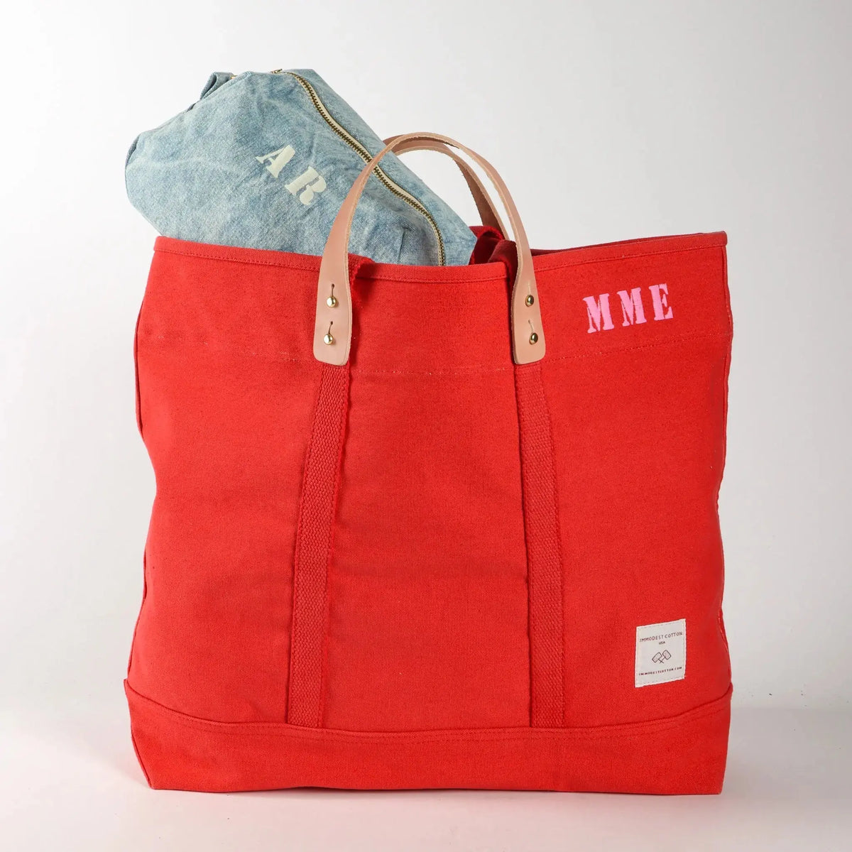 Large East West Tote | Persimmon - grown&sewn