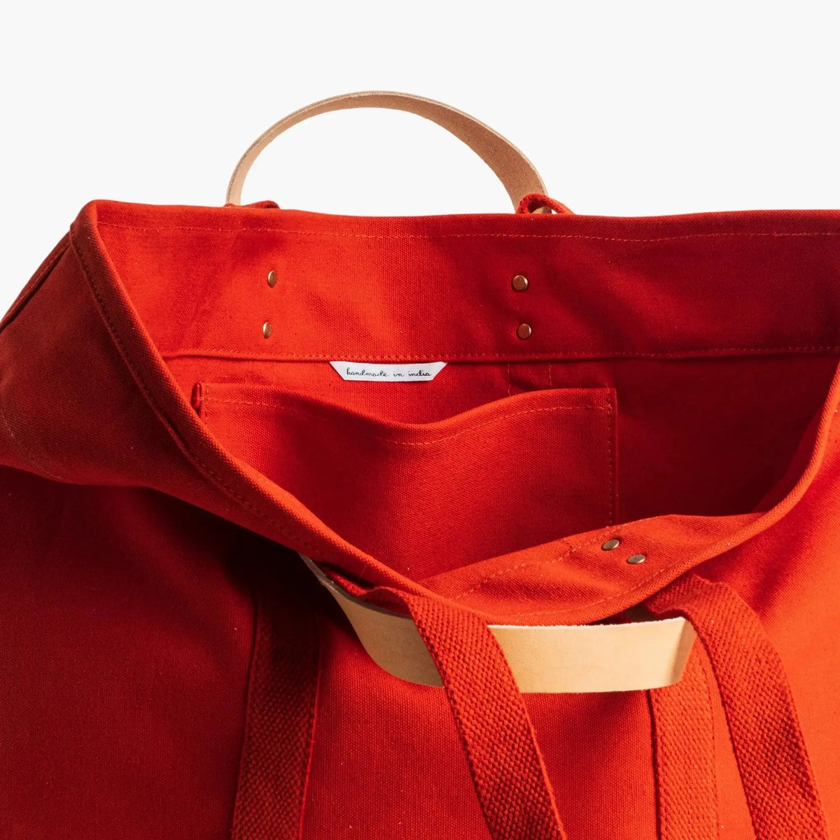 Large East West Tote | Persimmon - grown&sewn