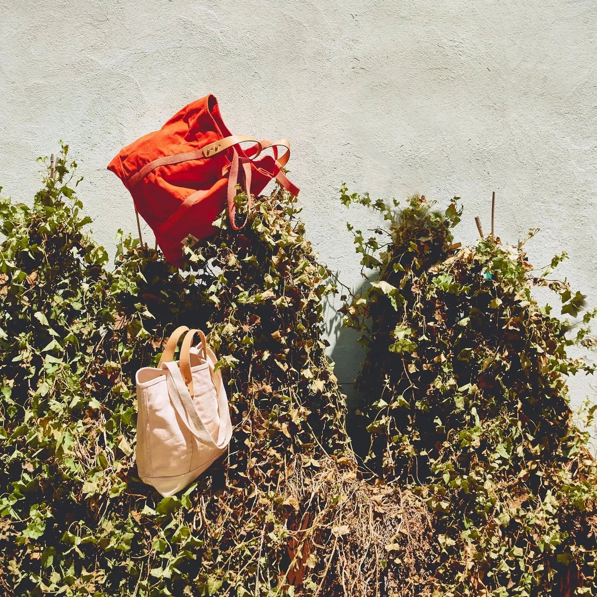 Large East West Tote | Persimmon - grown&sewn