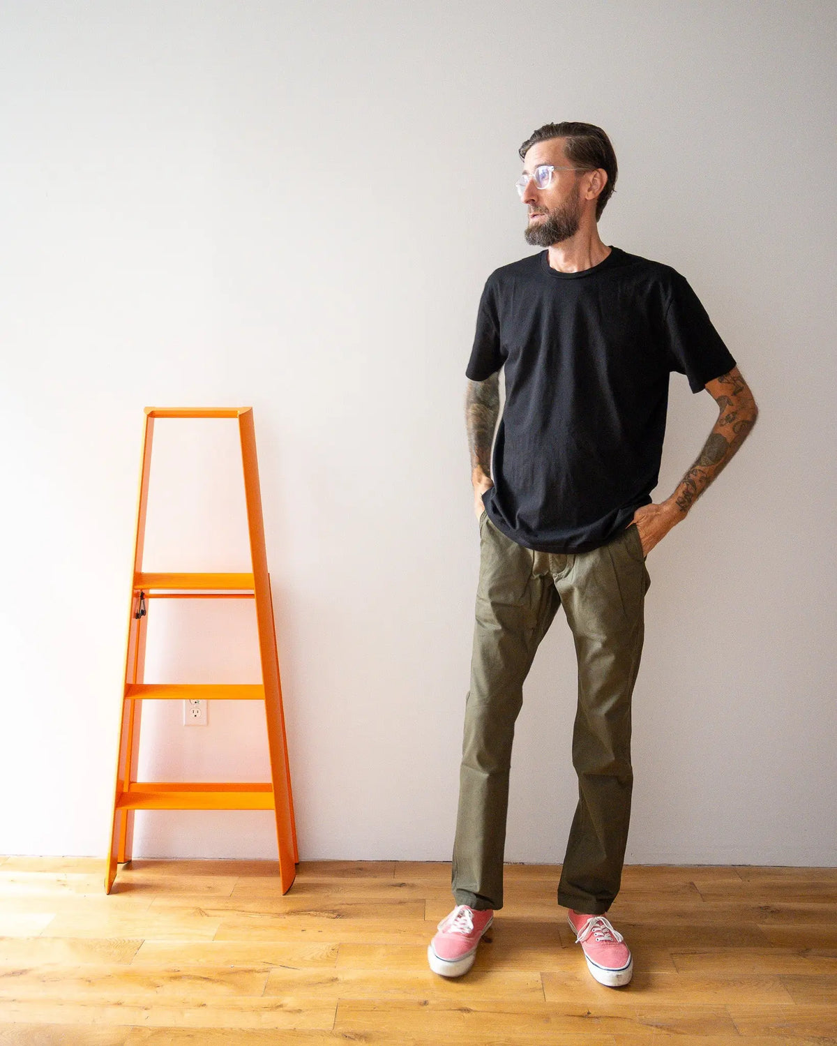 Mid Weight Short Sleeve Tee - Black - grown&sewn