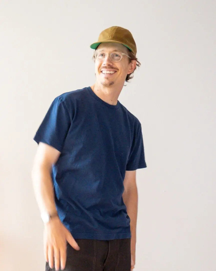 Mid Weight Short Sleeve Tee - Navy - grown&sewn