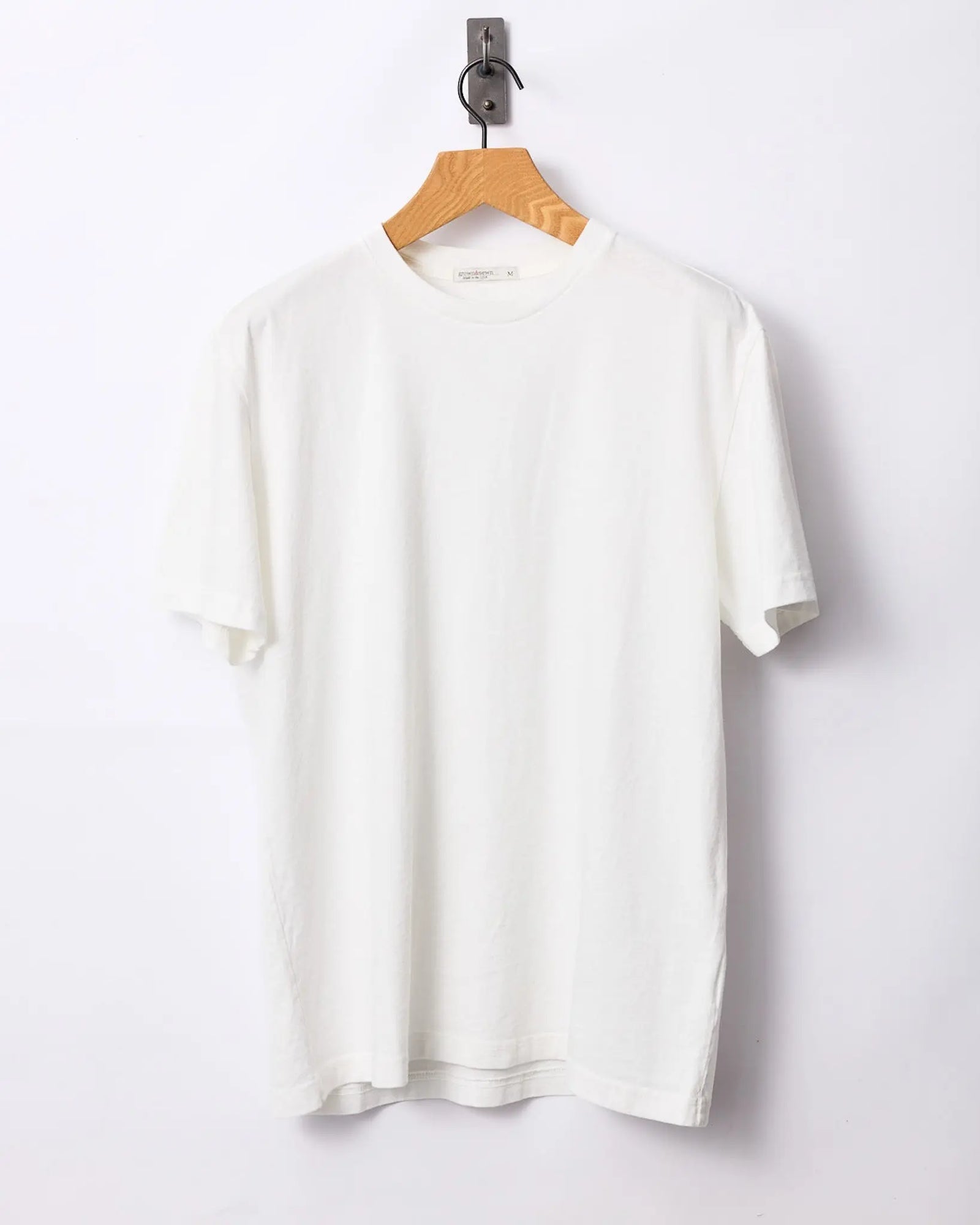 Mid Weight Short Sleeve Tee - Wimbledon White - grown&sewn