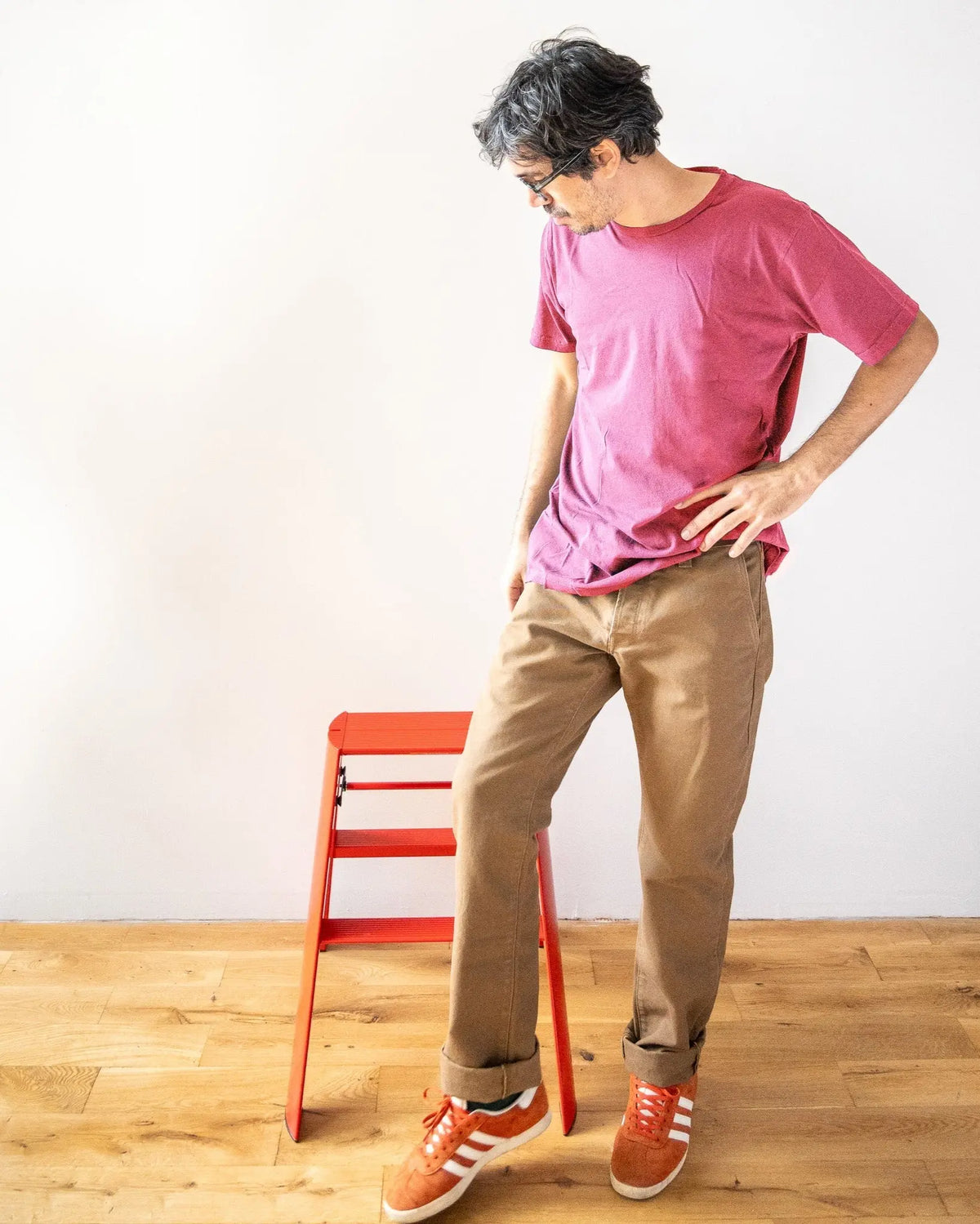 Ringspun Jersey Short Sleeve Tee - Burgundy - grown&sewn