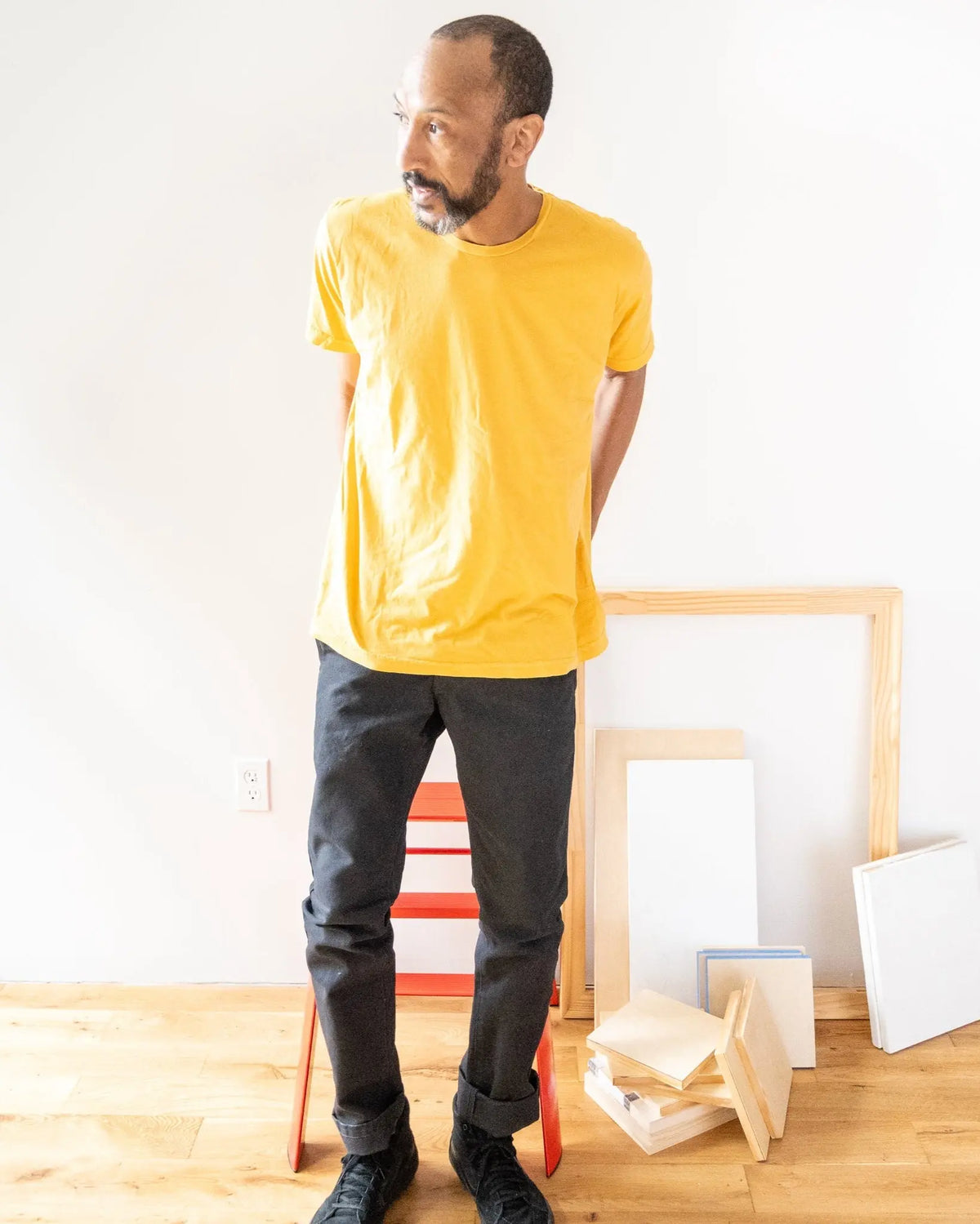 Ringspun Jersey Short Sleeve Tee - Gold - grown&sewn