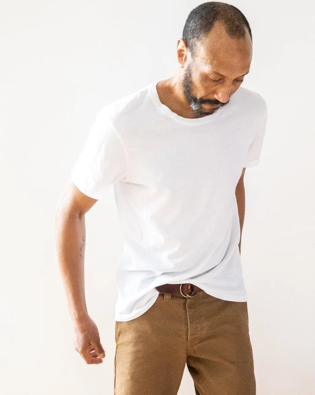 Lightweight Ringspun Short Sleeve Tee - White - grown&sewn