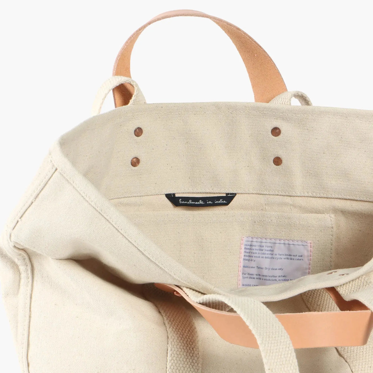 Small East West Tote | Natural - grown&sewn
