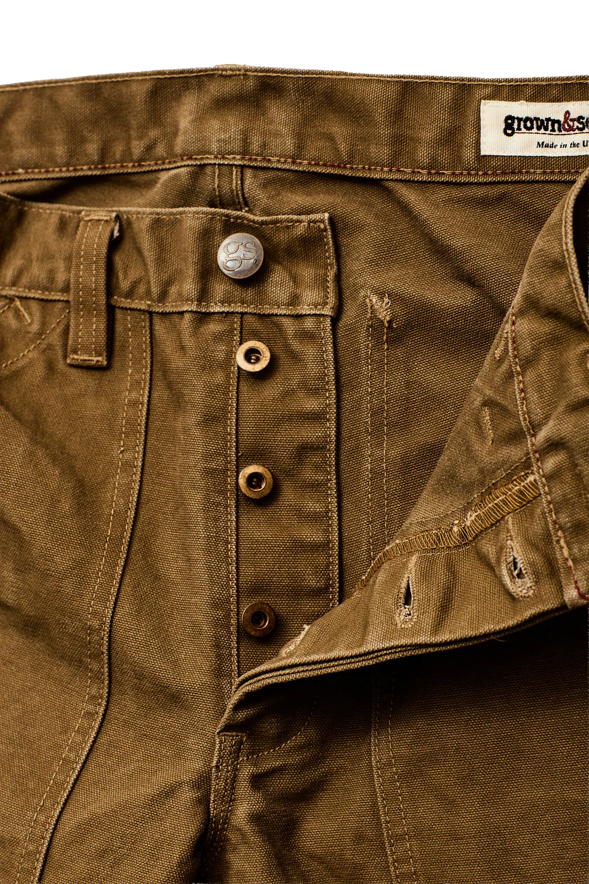 Union Double Knee Work Pant - Barley - grown&sewn