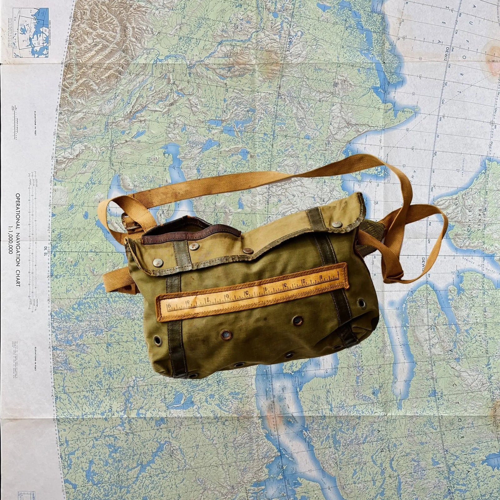 Vintage 1940s HJ Collis Fishing Bag - grown&sewn