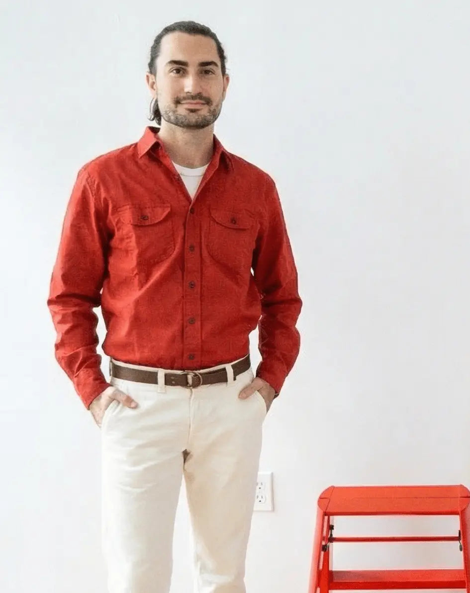 Walsh Work Shirt - 8 oz. Brushed Canvas - Brick - grown&sewn