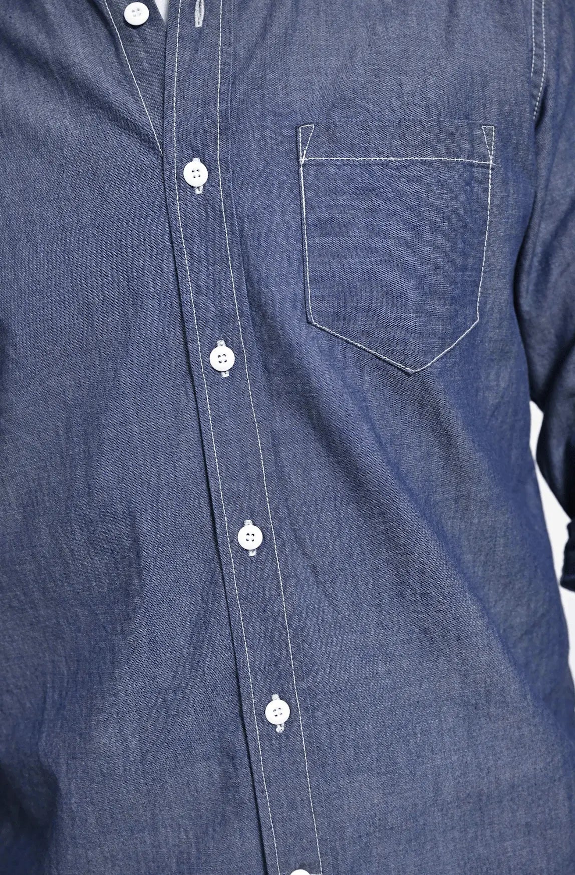 Dean - Indigo Chambray Shirt - grown&sewn