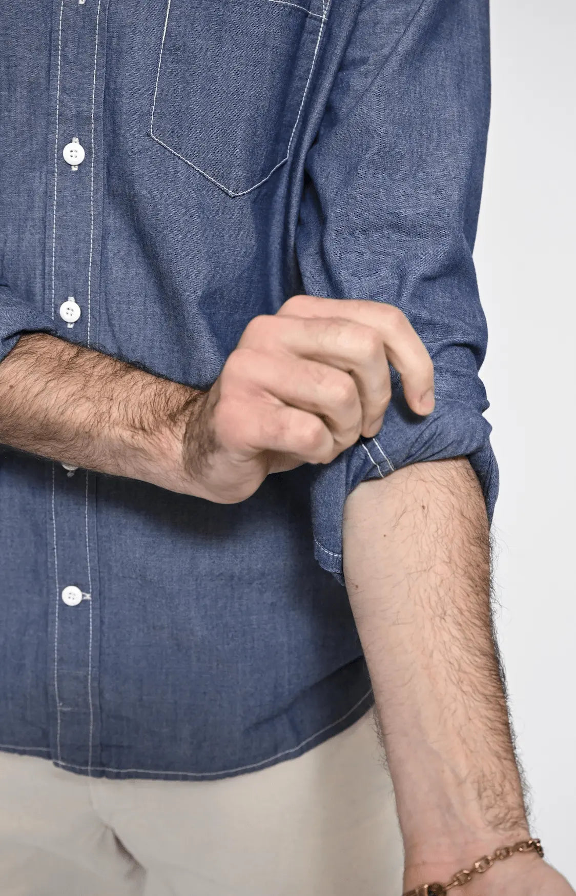 Dean - Indigo Chambray Shirt - grown&sewn