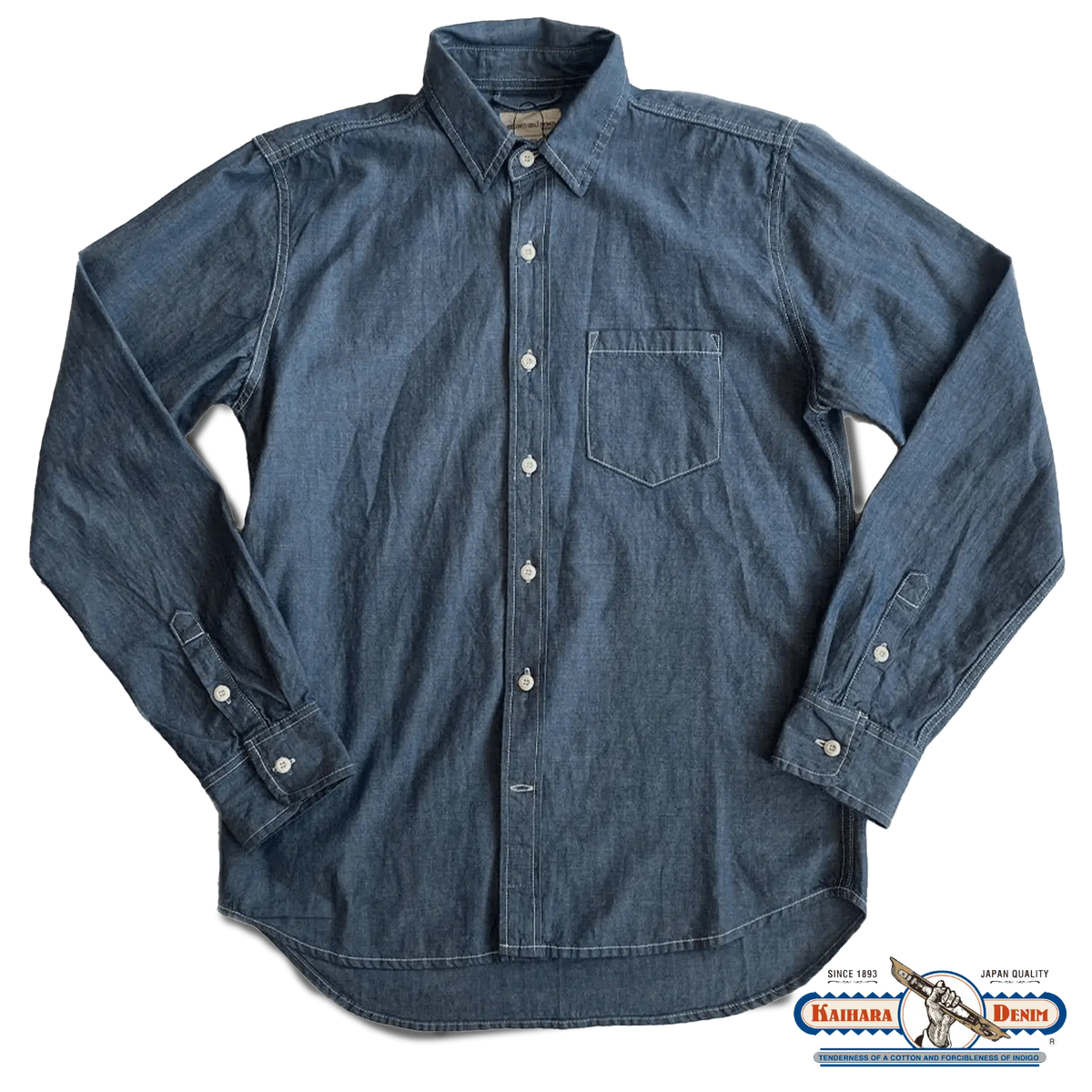 Dean - Indigo Chambray Shirt - grown&sewn